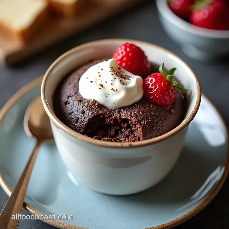 The NoFuss Fudgy Volcano Ultimate 5Minute Microwave Chocolate Lava Mug Cake for One