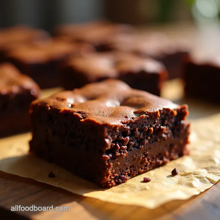 The Proper Fudgy Brownies Crackly Tops and Deep Chocolate Flavour presentation