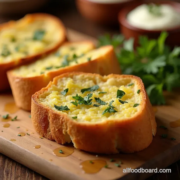 The Pukka Easy Garlic Bread Crisp Garlicky and Utterly Moreish presentation