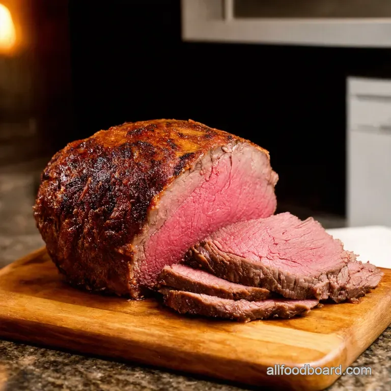 The Quintessential Sunday Roast Beef presentation