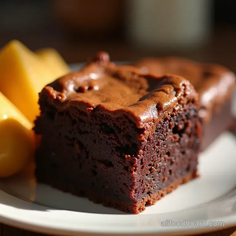 The Seriously Sinful Fudgy Brownie presentation