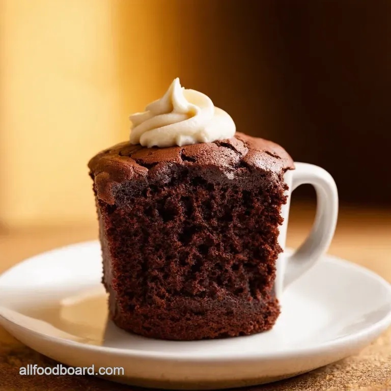 The Speedy Chocoholics Dream Microwave Chocolate Mug Cake presentation