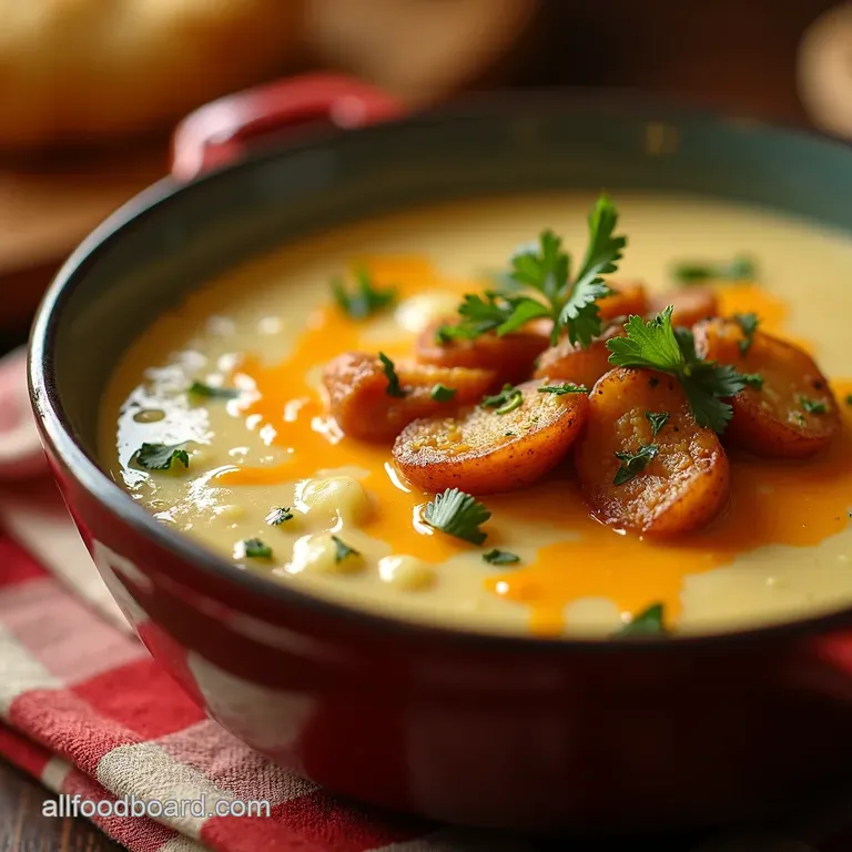 The Ultimate All the Trimmings Loaded Baked Potato Soup presentation