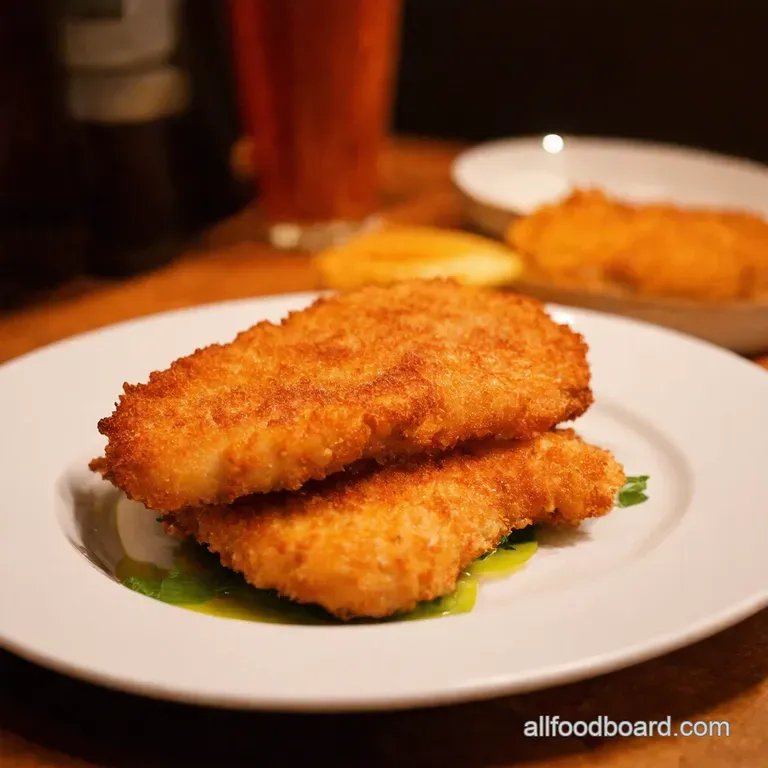 The Ultimate Crispy Chicken Schnitzel Pub Grub Perfection presentation