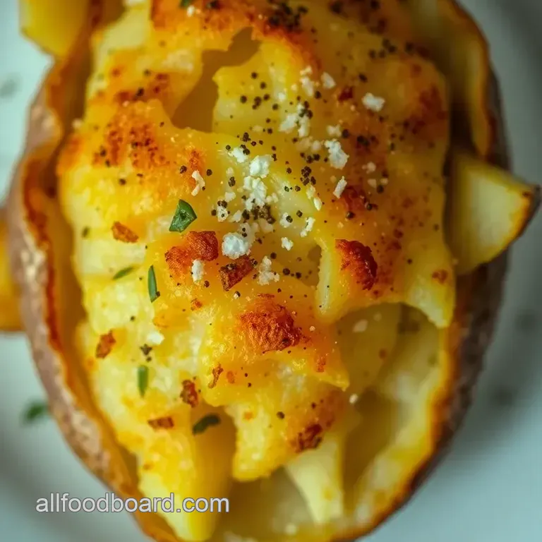 The Ultimate Crispy-Skinned Baked Potato presentation