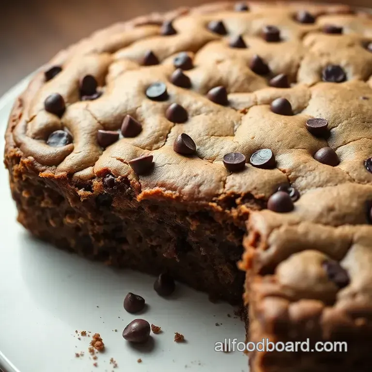 The Ultimate Giant Chocolate Chip Cookie Cake presentation