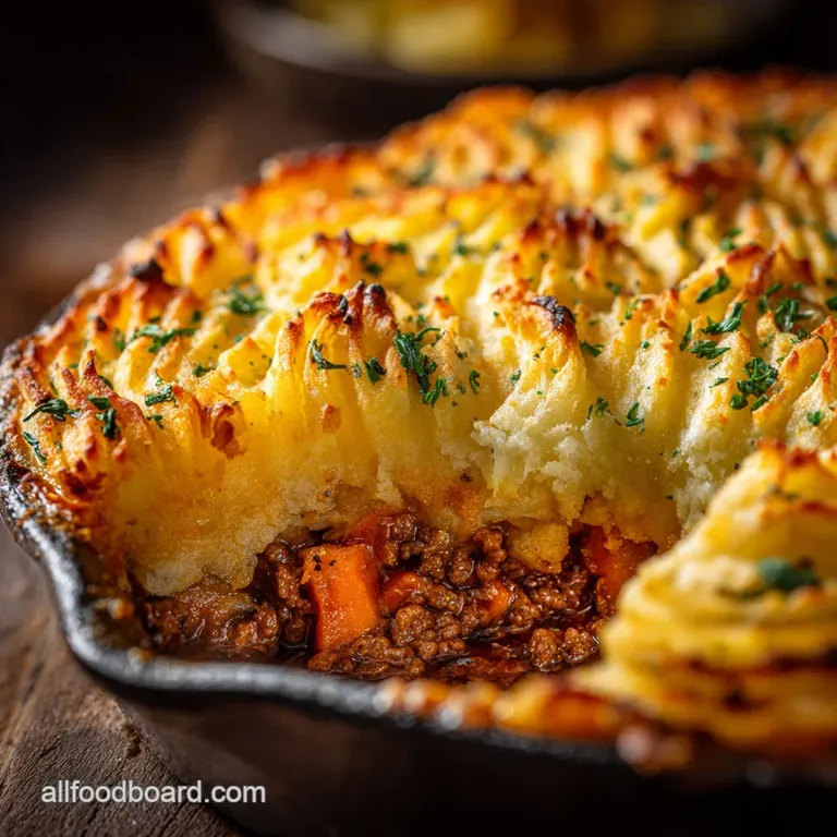 Shepherds Pie: the Quintessential Lamb and Herb Comfort Classic presentation