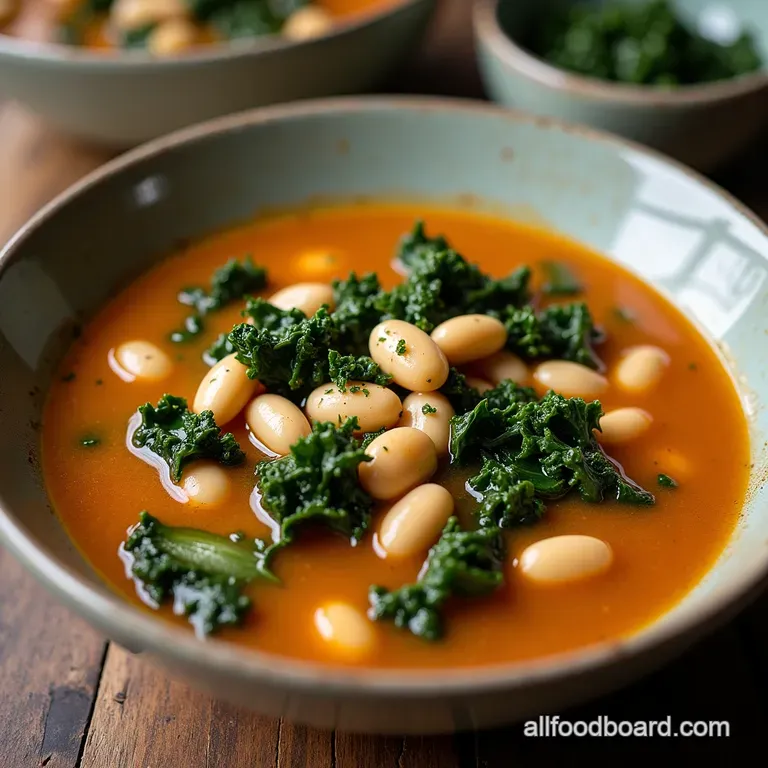 Authentic Tuscan White Bean and Kale Soup Recipe The Peasants Treasure Rustic Tuscan White Bean and Kale Soup Minestra di Fagioli e Cavolo Nero