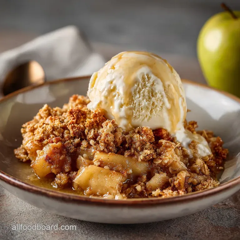 The Ultimate Crumbly Apple Crisp with Oats Recipe presentation