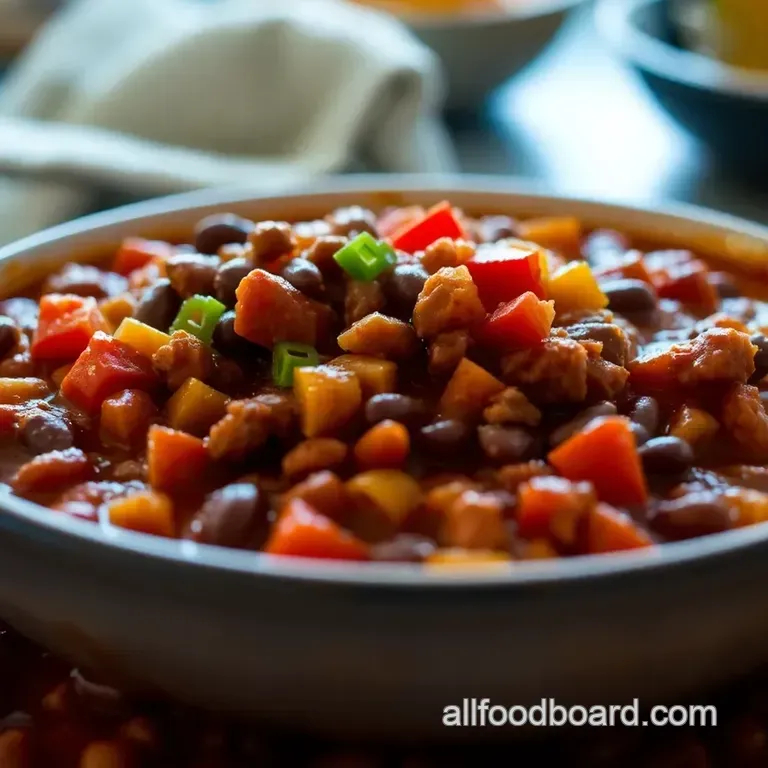 Ultimate Beef & Bean Chili presentation