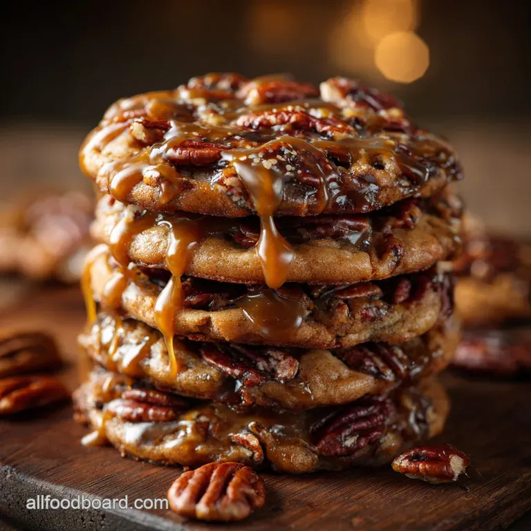 The Ultimate Chewy Caramel Pecan Turtle Cookies