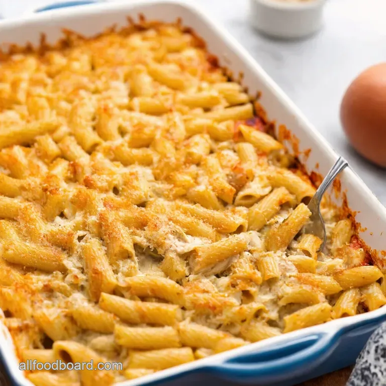 Ultimate Chicken Pasta Casserole Bake presentation
