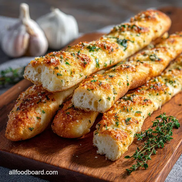 The Ultimate Copycat Restaurantstyle Garlic Parmesan Breadsticks presentation
