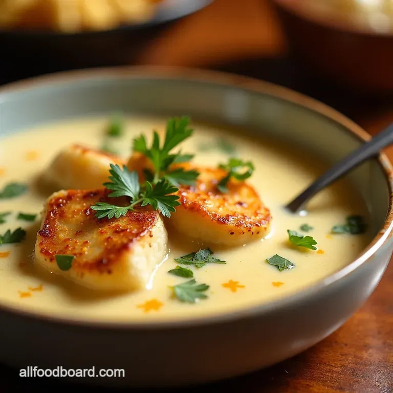 Ship Ahoy the Ultimate Creamy Cod Smoked Haddock Chowder presentation