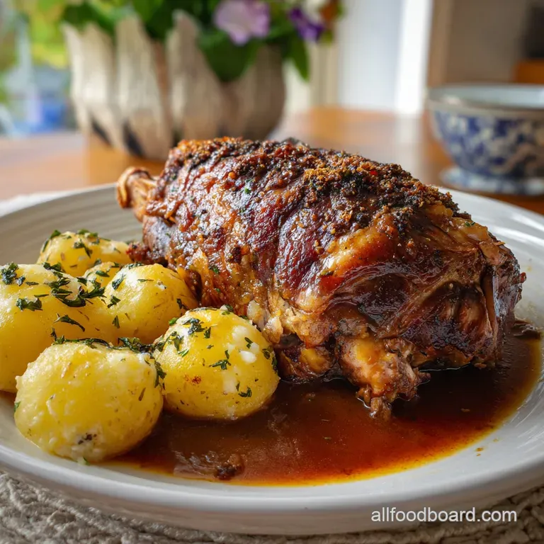 Sunday Dinner: Ultimate Crispy Lamb Shoulder Roast presentation