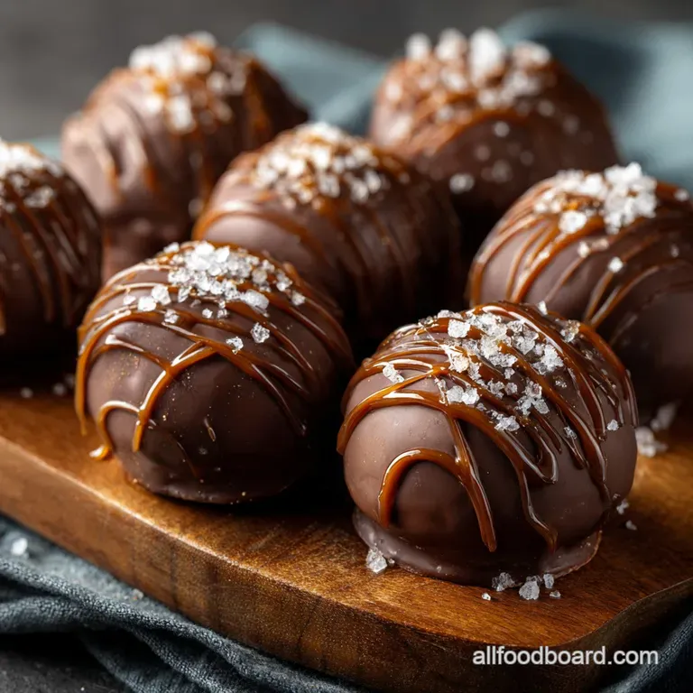 Valentines Day Treats: Velvet Heart Salted Caramel Dark Chocolate Truffles