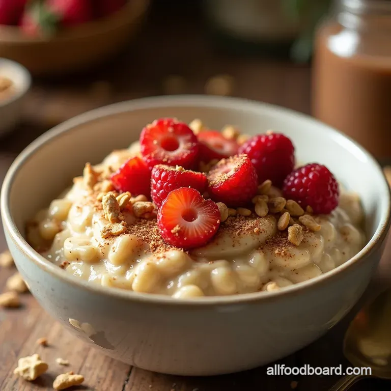 Spiced Serenity Creamy Vanilla Chai Overnight Oats presentation