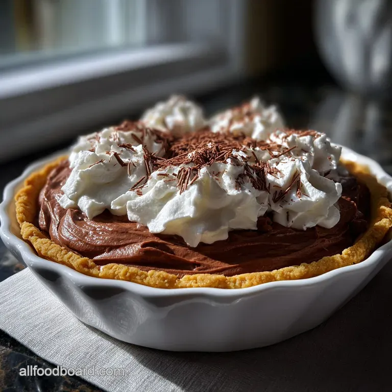 The Best Sliceable Chocolate Cream Pie presentation