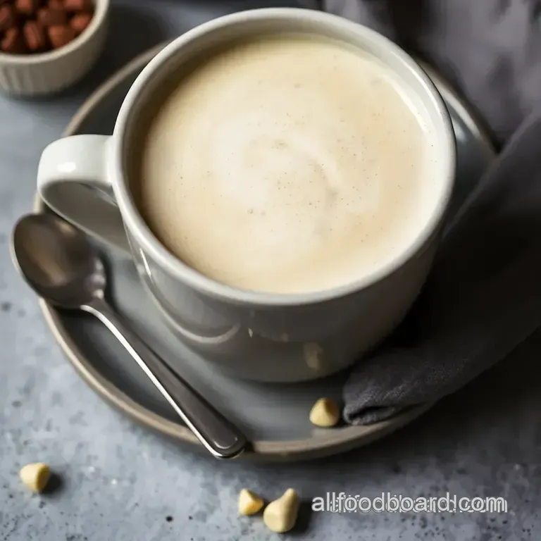 Velvety White Chocolate Latte: A Creamy Indulgence presentation