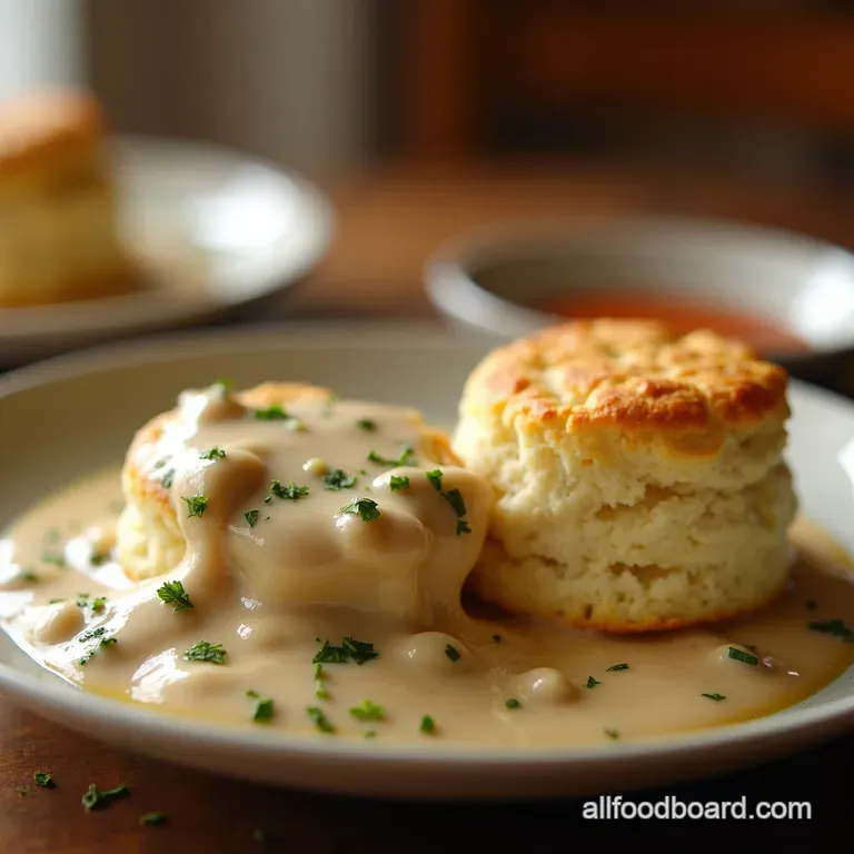 Wake Up and Smell the Gravy Easy Southern Biscuits and Gravy presentation