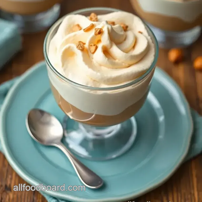 Whipped Creamy Peanut Butter Fluff Dessert presentation