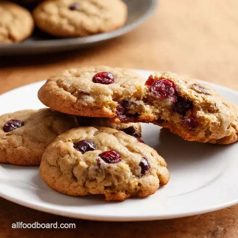 White Chocolate Cranberry Dream Cookies presentation