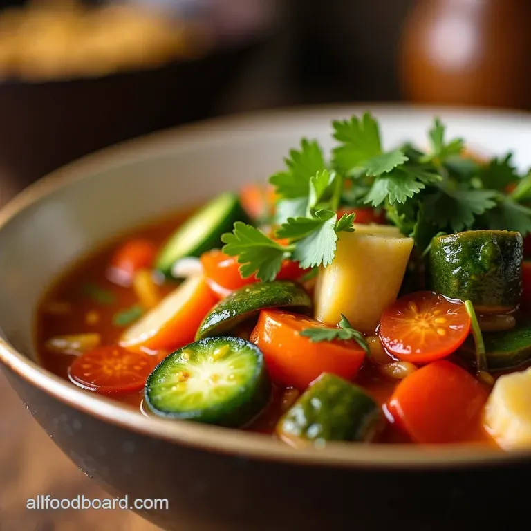 Wok This Way Super Speedy Chinese Mixed Vegetable Soup presentation