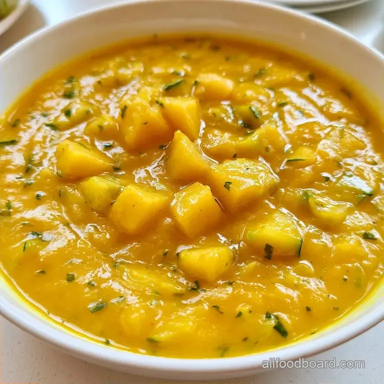 Yellow Squash Curry Soup with Coconut Milk