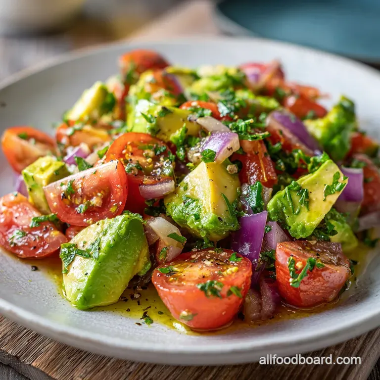 Zesty Mediterranean Avocado Salad with Feta
