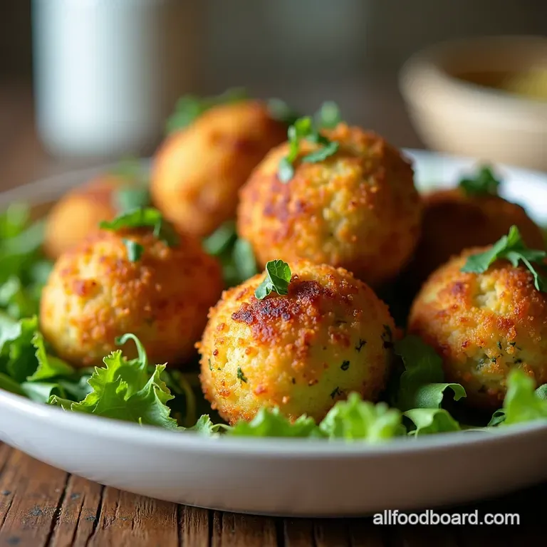 Zesty Baked Chickpea Zucchini Balls