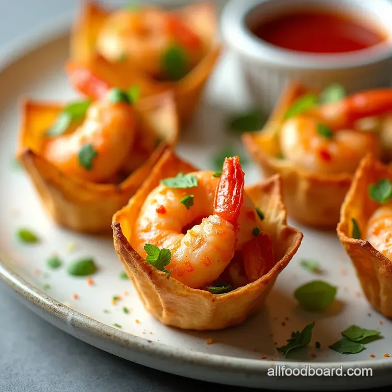 Zesty Chili Lime Shrimp Wonton Bites