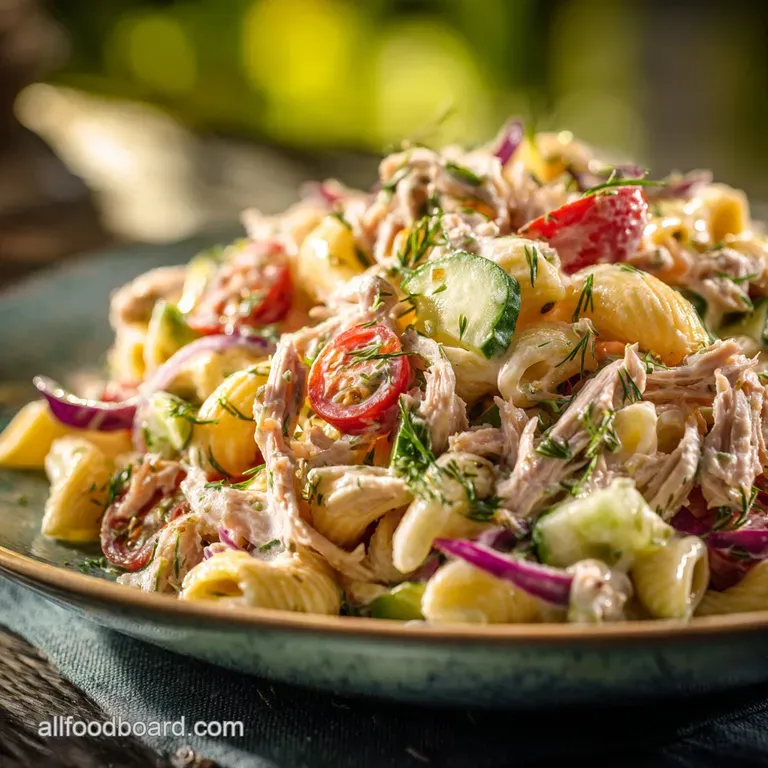 The Bright Briny Classic Tuna Pasta Salad a Chefs Zesty Overhaul presentation