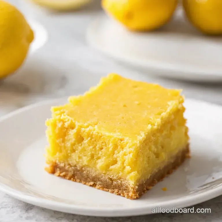 Zesty Lemon Dream Cream Cheese Bars a Sunshine Bake presentation
