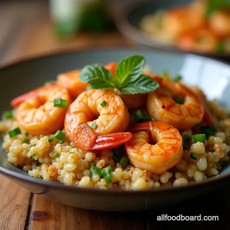 Zesty LemonChili Shrimp Quinoa Power Bowls presentation