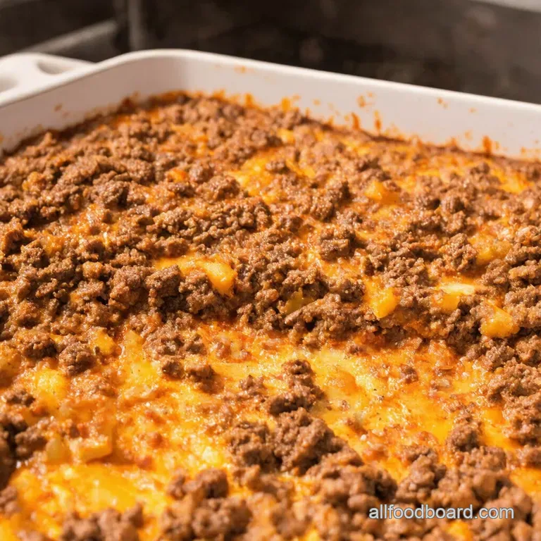Zesty Lowcarb Ground Beef Zucchini Bake presentation