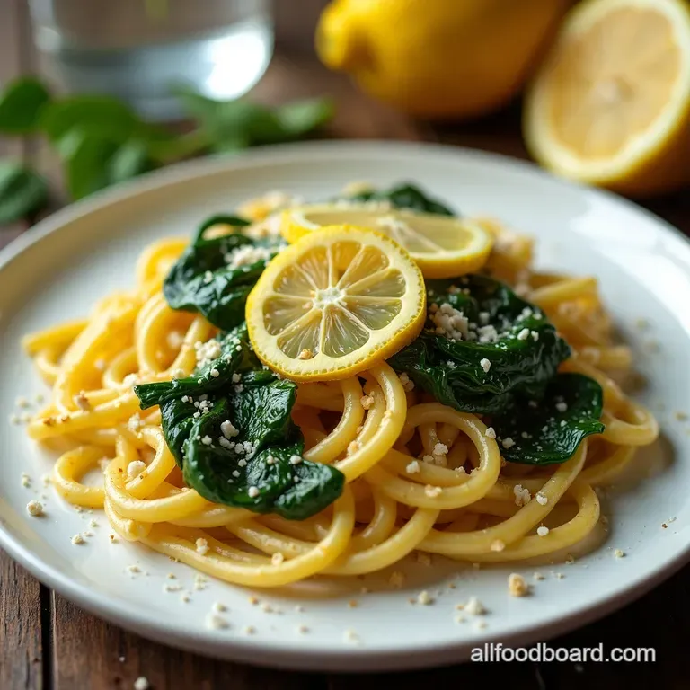 One Pot Lemon Spinach Pasta Easiest Weeknight Dinner Zesty OnePot Lemon Spinach Pasta Dinner in a Flash