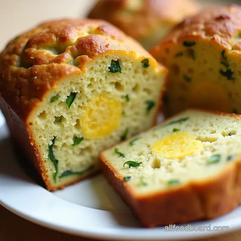 Zesty Zucchini Cheddar Quick Bread with Green Onion Punch
