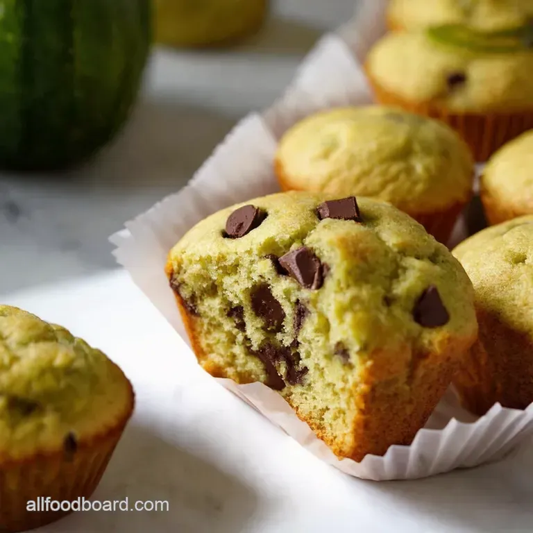 Zucchini Chocolate Chip Muffins a Slice of Summer Sunshine presentation