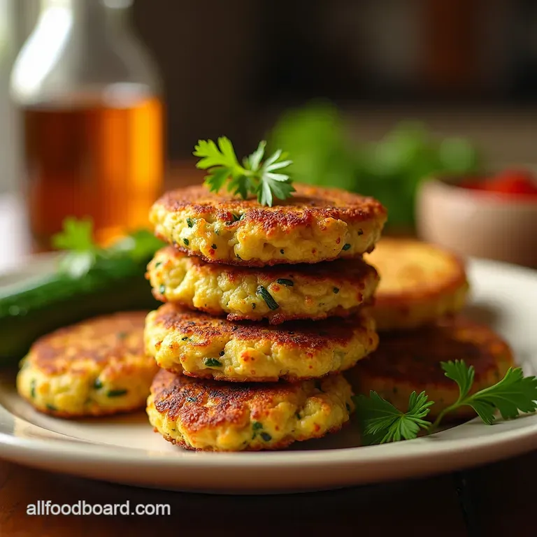 Zucchini Fritters Crispy Golden Goodness presentation